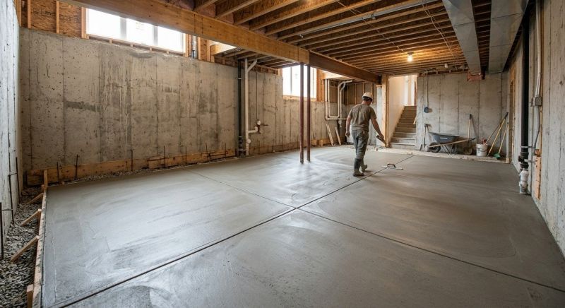 Basement Concrete Installation in Stanwood, WA