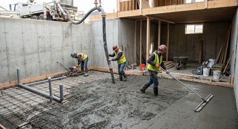 Basement Concrete Installation in Stanwood, WA