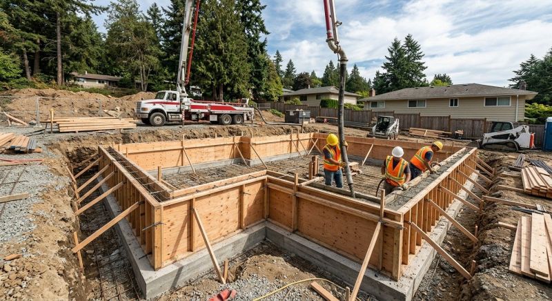 Cement Foundation Installation in Skagit County, WA
