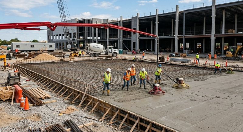 Commercial Slab Installation in Anacortes, WA