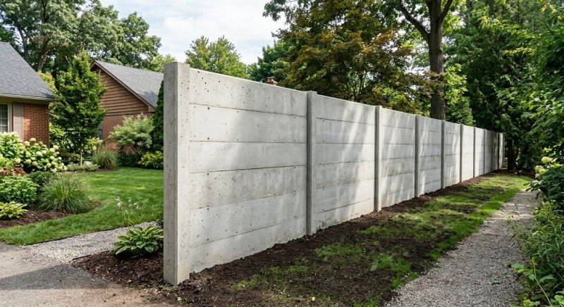 Concrete Fence Installation project example